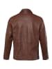 JP1880 Lederjacke in dunkelbraun