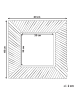 Beliani Wandspiegel KANAB in Braun - (W) 60 x (H) 60 x (L) 5 cm Vertikal