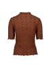 Zero  Spitzenshirt mit Stehkragen in Cappuccino