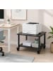 relaxdays Druckertisch in Schwarz - (B)50 x (H)32 x (T)50 cm