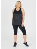 Endurance Q Tanktop AMY MELANGE in 1001BM Black Melange