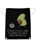 Mr. & Mrs. Panda Stoffbeutel Avocado Tanzen mit Spruch in Schwarz