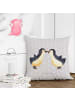Mr. & Mrs. Panda Kissen Pinguin Liebe ohne Spruch in Grau Pastell
