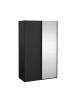 ebuy24 Schiebetürenschrank Como (2-türig) Schwarz 119 x 67 cm