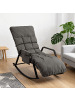 Home Nature Wohnkonzept Relaxliege Liegestuh in Dunkelgrau 150x62x104 cm