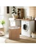 HOMCOM Wäschekorb-L52 x B32 x H63 cm-Natur