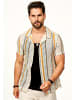 SOULSTAR Kurzarmhemd - Bunt im Vintage Summer-Look als Kurzam Strick Hemd in Ecru