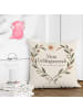 Mr. & Mrs. Panda Kissen Herz romantisch Design mit Spruch in Weiß