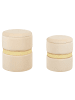 Beliani 2er-Set Pouf MEDFORD in Beige