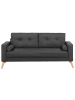 Beliani 2-Sitzer Sofa KALMAR in Grau/Braun - (W) 182 x (H) 88 x (L) 74 cm