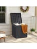 COSTWAY Gartenbox 145 L, Auflagenbox in Anthrazit