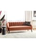 Beliani 3-Sitzer Sofa ALSVAG in Braun/Schwarz/Gold - (W) 191 x (H) 73 x (L) 73 cm