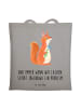 Mr. & Mrs. Panda Laptoptasche Eichhörnchen Blume mit Spruch in Light Grey