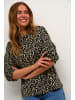 Kaffe Langarm-Shirt KAjanna Regular fit in Black/Off White Abstract Print