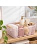 relaxdays Drahtkorb in Rosa - (B)37 x (H)16,5 x (T)22,5 cm