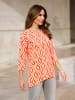 Sieh an! Longshirt in orange-ecru-bedruckt