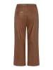 More & More moderne, verkürzte Culotte, Lederimitat in espresso brown