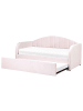 Beliani Tagesbett EYBURIE in Rosa - (W) 99 x (H) 102 x (L) 217 cm