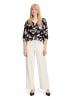 BETTY & CO Schlupfbluse mit Print in Black/Nature