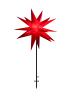 Sterntaler Dekostern | Weihnachtsstern Kunststoff | 18-Zacker mit Ständer | Rot |