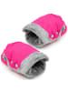 Intirilife Handwärmer Handschuhe Universal Fleece für Buggy Kinderwagen in Pink