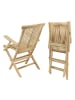 VCM  2er Gartenstuhl Hochlehner Klappstuhl Holz Teak in Braun