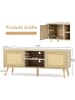 COSTWAY Fernsehschrank bis zu 55 Zoll in Beige