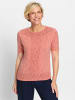 WITT WEIDEN Ajourpullover in grapefruit-ecru-meliert