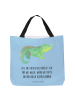 Mr. & Mrs. Panda Schultertasche Krokodil mit Spruch in Blau Pastell