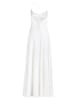 Vera Mont Abendkleid mit Wasserfallausschnitt in Rohweiß