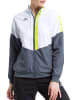 erima Squad Tracktop Jacke mit Kapuze in weiss/slate grey/bio lime