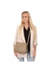 Toscanto Leder Umhängetasche Toscanto Tasche taupe, beige ca. 27cm