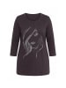 MIAMODA Langarmshirt in mahagoni