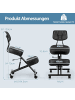 COSTWAY Ergonomischer Kniestuhl in Schwarz