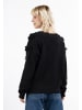 IZIA Damen Strickpullover in Schwarz