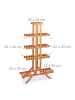 relaxdays Blumentreppe in Hellbraun - (B)83 x (H)142,5 x (T)28,5 cm