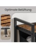 VASAGLE Wäschekorb Brenta in Schwarz-Braun - (B)33 x (H)72 x (T)73 cm