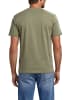 Mustang T-Shirt Basic Print Tee in Oliv