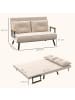 HOMCOM Schlafsofa-102L x 73B x 81H cm-Beige