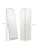 HOMCOM Ganzkörperspiegel-50L x 1,5B x 170H cm-Gold