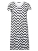 Betty Barclay Sommerkleid mit V-Ausschnitt in Dunkelblau/Weiß