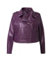 Ulla Popken Kunstlederjacke in dunkle pflaume