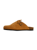 natural world Flache Pantoletten aus Leder Beige