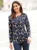 WITT WEIDEN Print-Shirt in marine-ocker-bedruckt