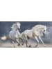 Cover-your-desk.de  Schreibtischunterlage – “Galoppierende Pferde - weiße Schimmel“ (L)100 x (B)50 