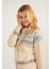 usha BLUE LABEL Damen Strickjacke in Beige Blau Braun