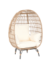 Beliani 5-tlg Sessel VEROLI in /Beige/Schwarz