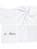 Alkato Alkato Damen Langarm Shirt mit O-Ausschnitt in weiß