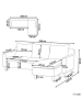 Beliani Ecksofa ELVENES in Beige/Dunkler Holzfarbton - (W) 206 x (H) 69 x (L) 140 cm