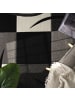 KADIMA DESIGN Teppich Kurzflor Karo Wohnzimmer in Schwarz